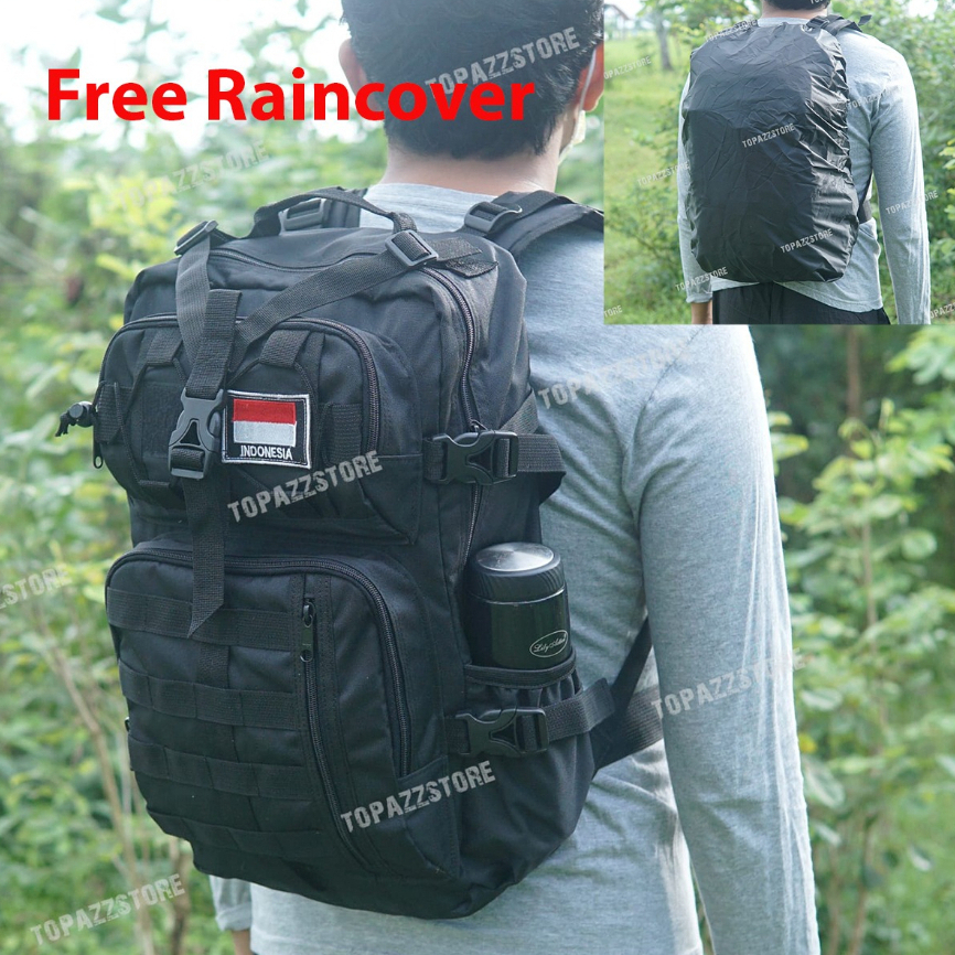 Jual Tas Army Tactical Ransel Tentara tni Polisi Militer Free Raincover ...