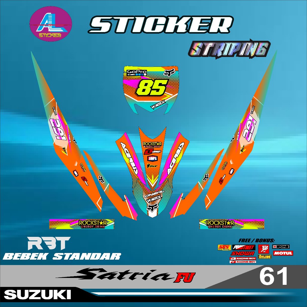 Jual Sticker RBT SATRIA FU RBT GASTRACK BEBEK STANDAR MODIF RBT SATRIA ...