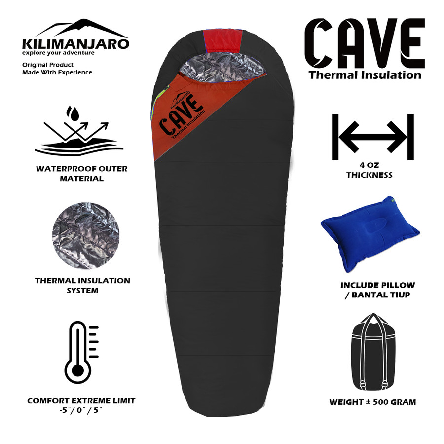 Jual Sleeping Bag SB Ultralight Waterproof Kilimanjaro Cave Thermal