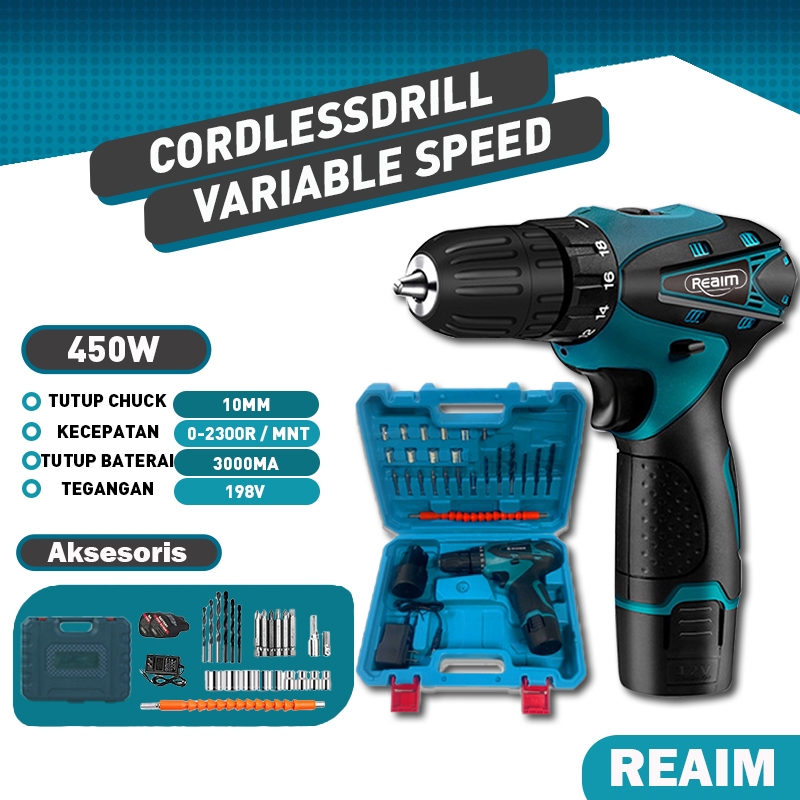 Jual Bor Listrik 198V Mesin Bor Baterai Cordless Bor Listrik Set