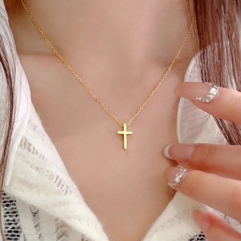 Jual M3 kalung salib simple titanium asli | Shopee Indonesia