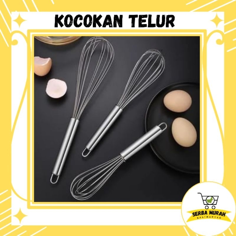 Jual Pengocok Telur Manual Stainless Kocokan Adonan Kue Whisk Egg