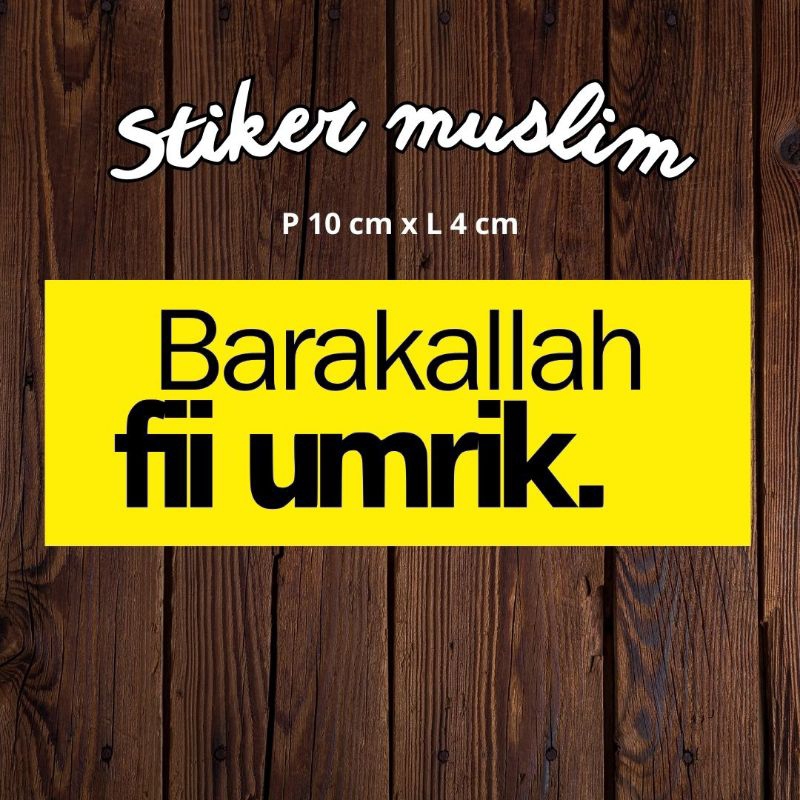 Jual Stiker Muslim Ucapan Barakallah Fii Umrik Stiker Custom Isi 36 Pcs