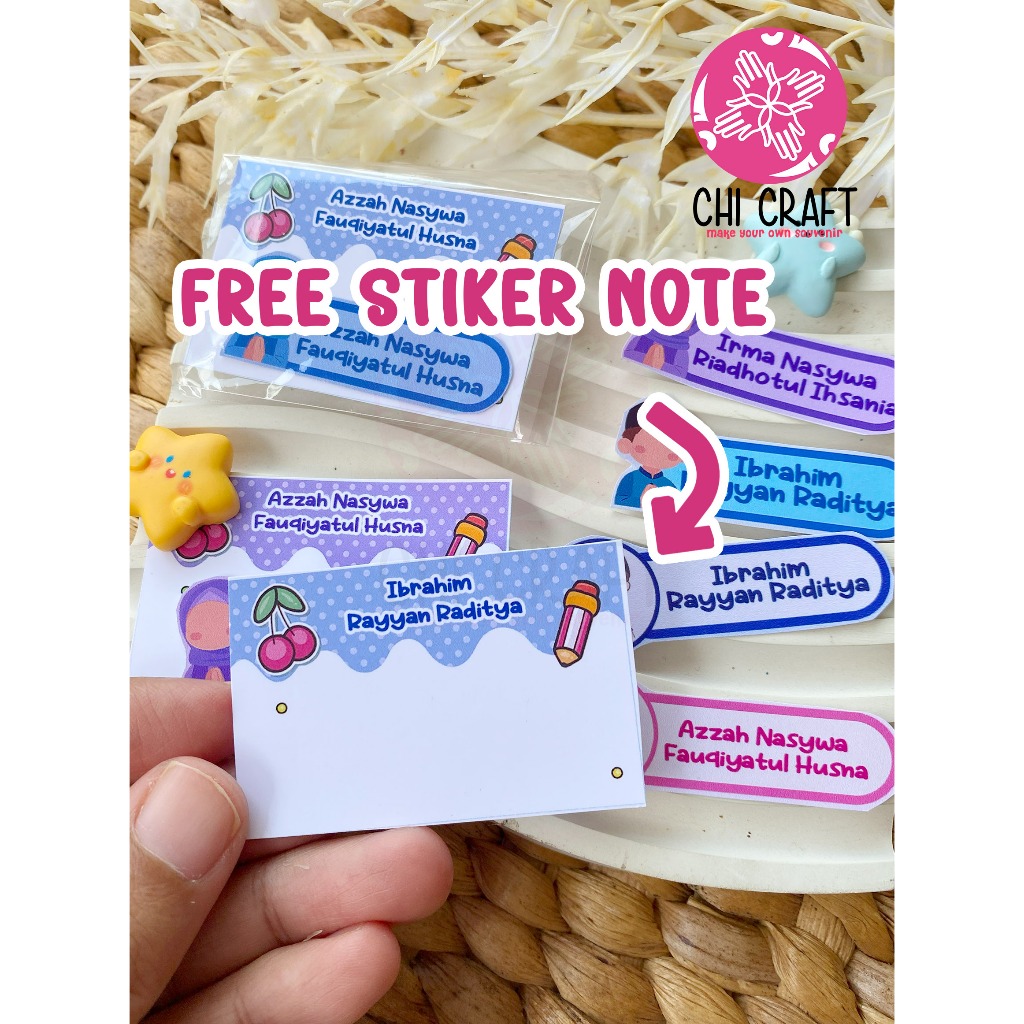 Jual Stiker Label custom nama | stiker label barang waterproof | Shopee ...