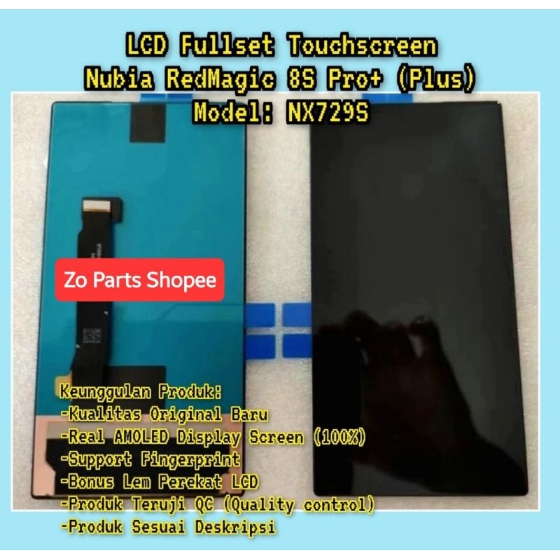 Jual Lcd Fullset Touchscreen Nubia Red Magic S Pro Plus Terjamin Original Baru