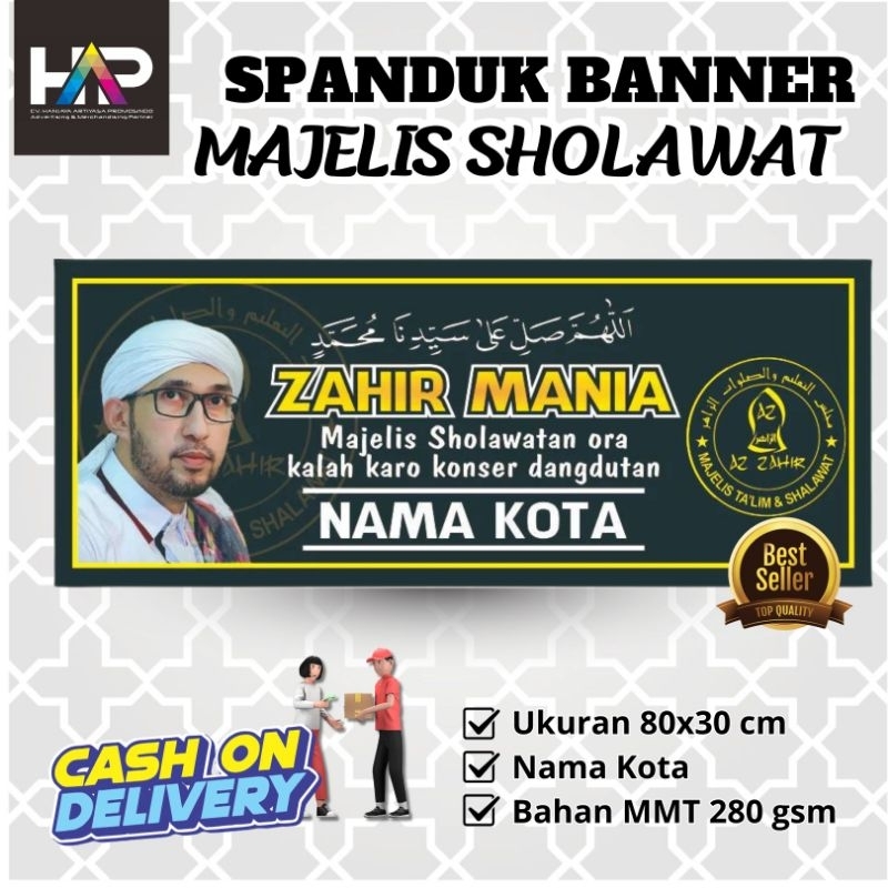 Jual SUPER BEST SELLER !! BANNER ZAHIR MANIA | SPANDUK SHOLAWAT ...