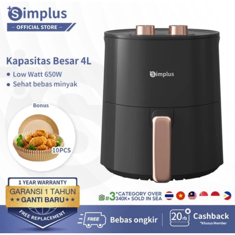 Jual Simplus Air Fryer 4L | Shopee Indonesia