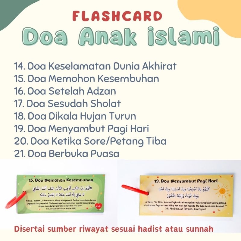 Jual Flashcard Kartu Doa Anak Islami dengan Ring | Shopee Indonesia