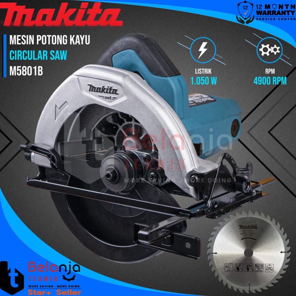 Jual Makita MT Mesin Potong Kayu M 5801 B 7 Inch Circular Saw M5801B 1050W Shopee Indonesia