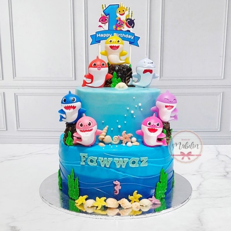 Jual Kue Ulang Tahun susun baby shark | Shopee Indonesia