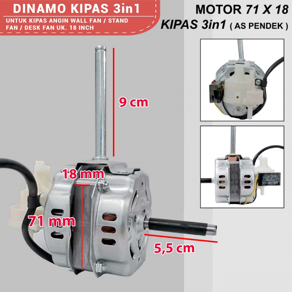 Jual Dinamo Kipas Angin Dinding tornado 3 in 1 RRC China 18 inch Baling ...