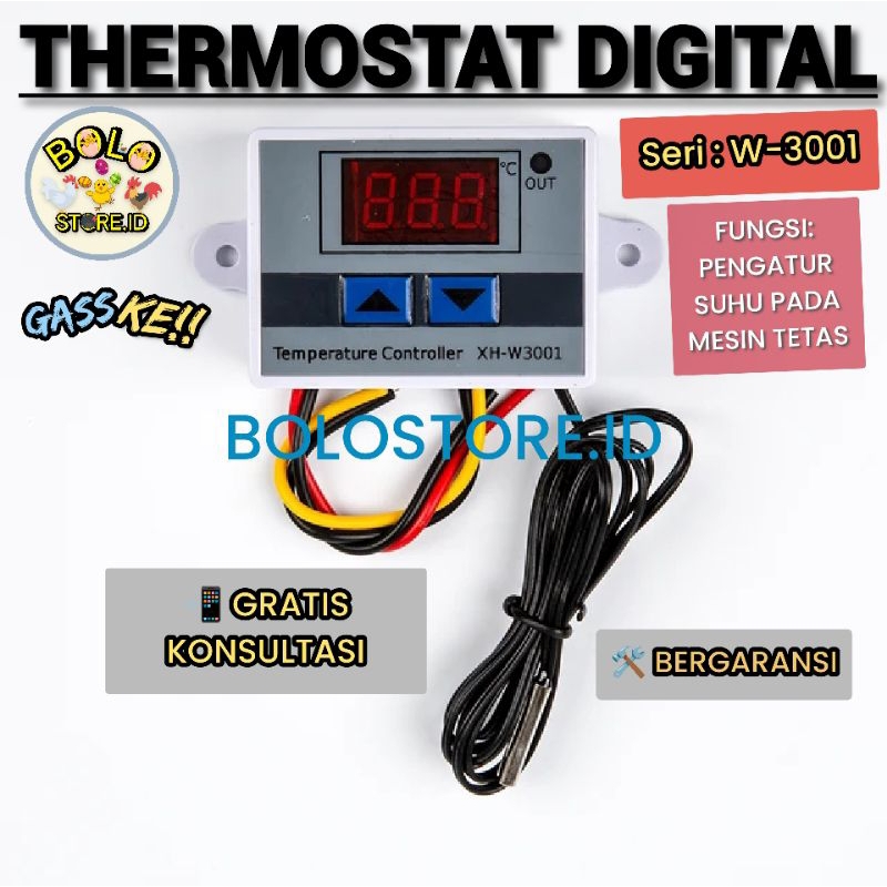 Jual Thermostat Digital AC 220V XH W3001 Termostat Alat Pengatur Suhu ...