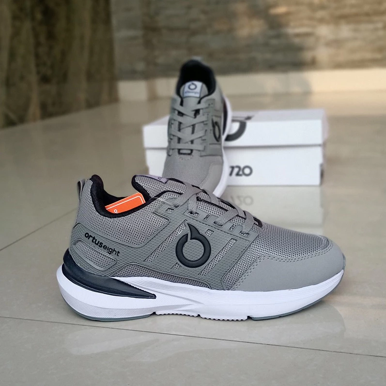 Sepatu Running Pria Hitam Putih Free Box Terlaris