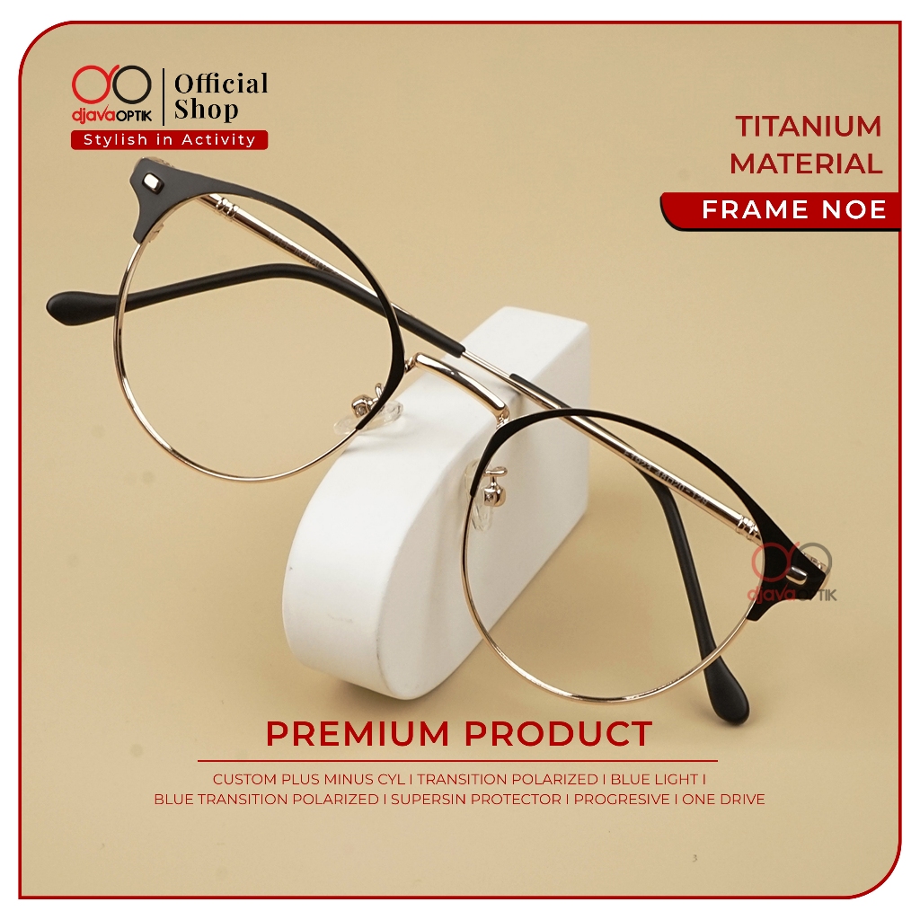 Jual DJAVA OPTIK - Frame Noe - Kacamata Vintage Khusus Minus 4,25 s/d 6 ...