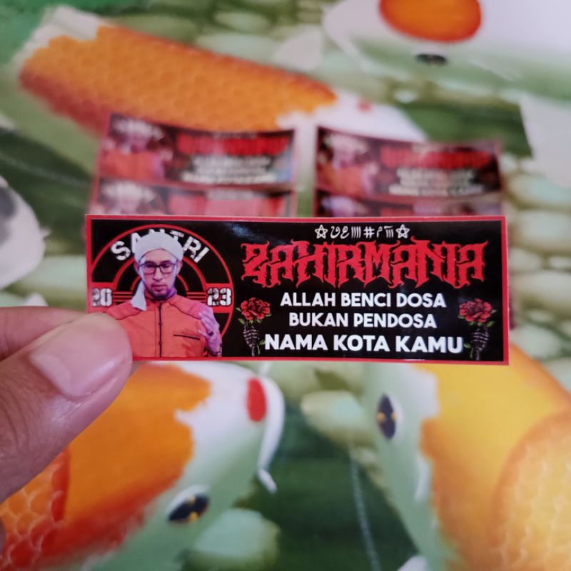 Jual (Minimal Order 10 pcs) Stiker AZ ZAHIR MANIA Warna Merah, Vynil ...