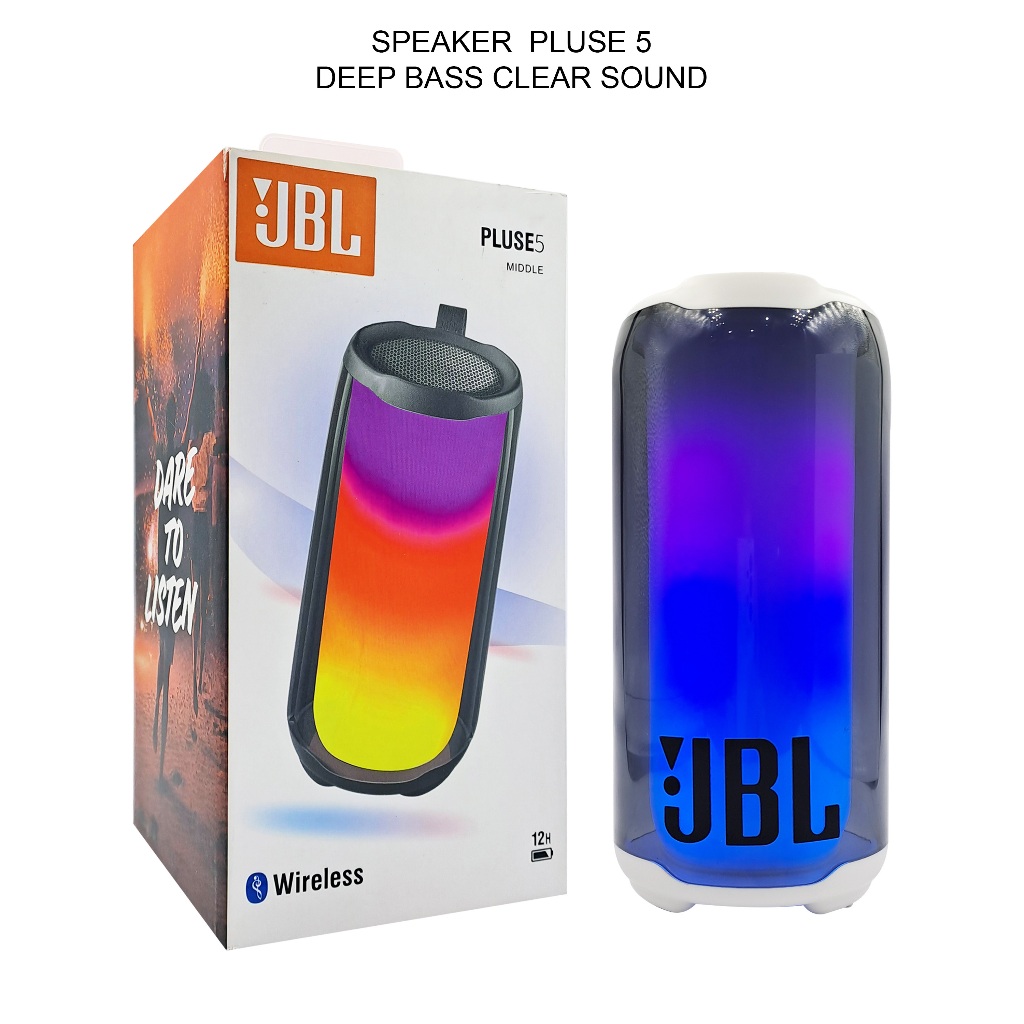 Jual SPEAKER BLUETOOTH FULL BASS SPEAKER PLUSE 5 SPEAKER LED BLUETOOTH ...