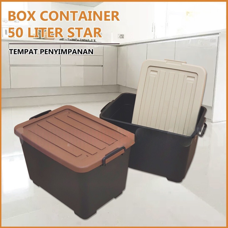Jual ⭐️JOERAGAN LAPAK⭐️BOX CONTAINER STAR 50 LITER DAN 80 LITER + RODA ...