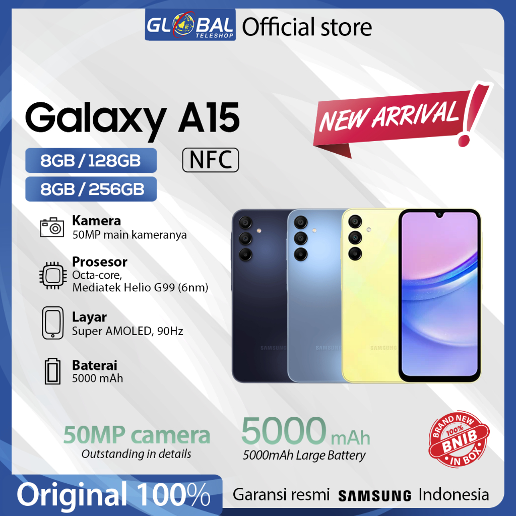 Jual Samsung Galaxy A15 8/128GB | 8/256GB Garansi Resmi | Shopee Indonesia
