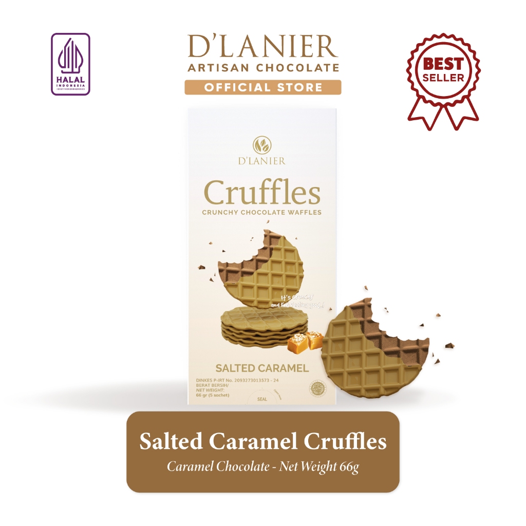 Jual D'Lanier Salted Caramel Chocolate Cruffles - 66 gr (5 sachet ...