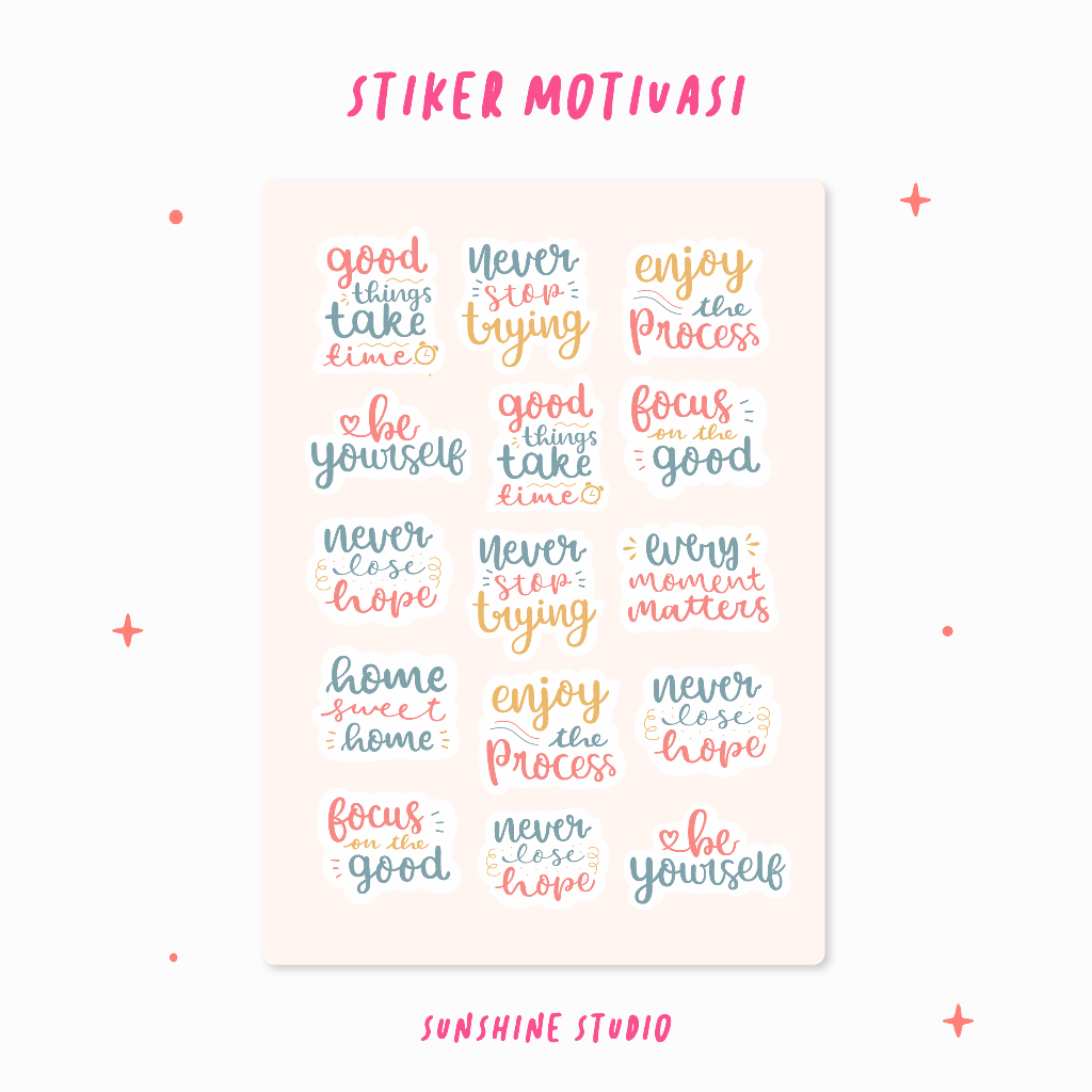Jual [Sunshine] Stiker Quotes Stiker Motivasi Stiker Kata-Kata | Stiker ...