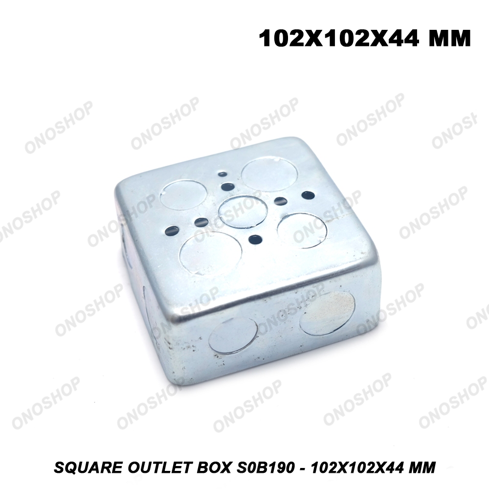 Jual Square Outlet Box SOB190 - 102x102x44 mm | Shopee Indonesia