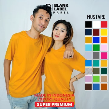 Kaos Polos Premium Blank Label Lengan Pendek Katun Combed