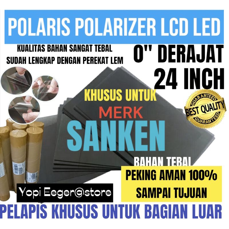 Jual Polaris Polarizer Lcd Led Sanken Inch Derajat Shopee Indonesia