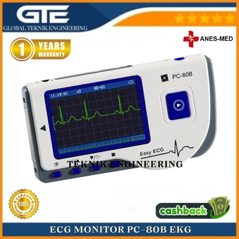 Elettrocardiografo 3 Canali MONITOR CARDIACO PORTATILE ECG ECG ECG ECG ...