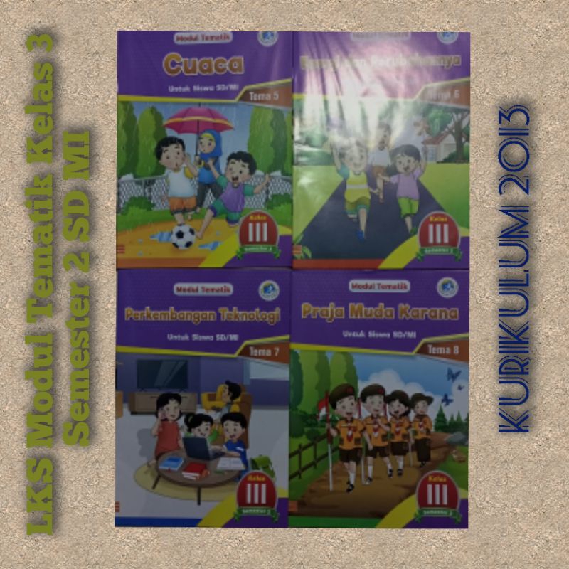 Jual Buku LKS Modul Tematik Kelas 3 Semester 2 SD MI Kurikulum 2013 ...