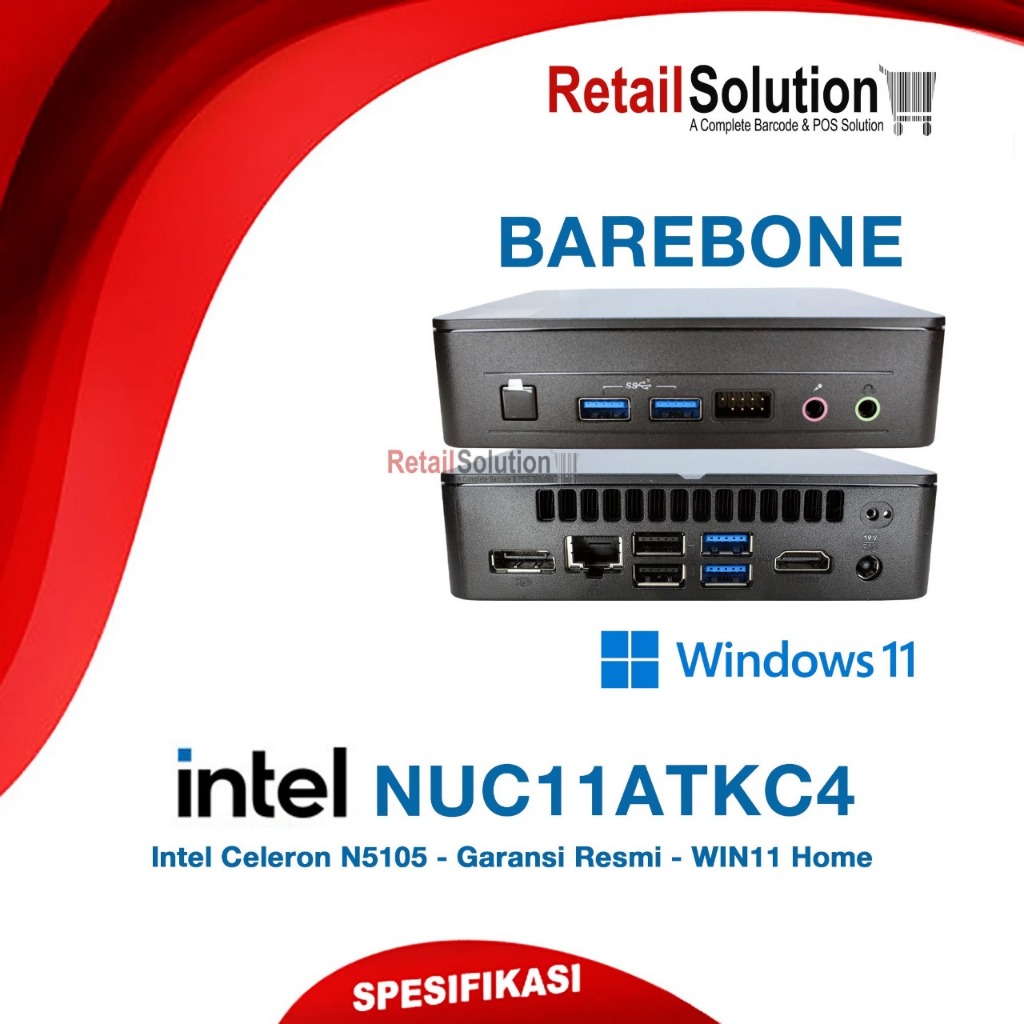 Jual Bundle - Intel NUC NUC11ATKC4 Mini PC Kit + Windows 11 Original ...