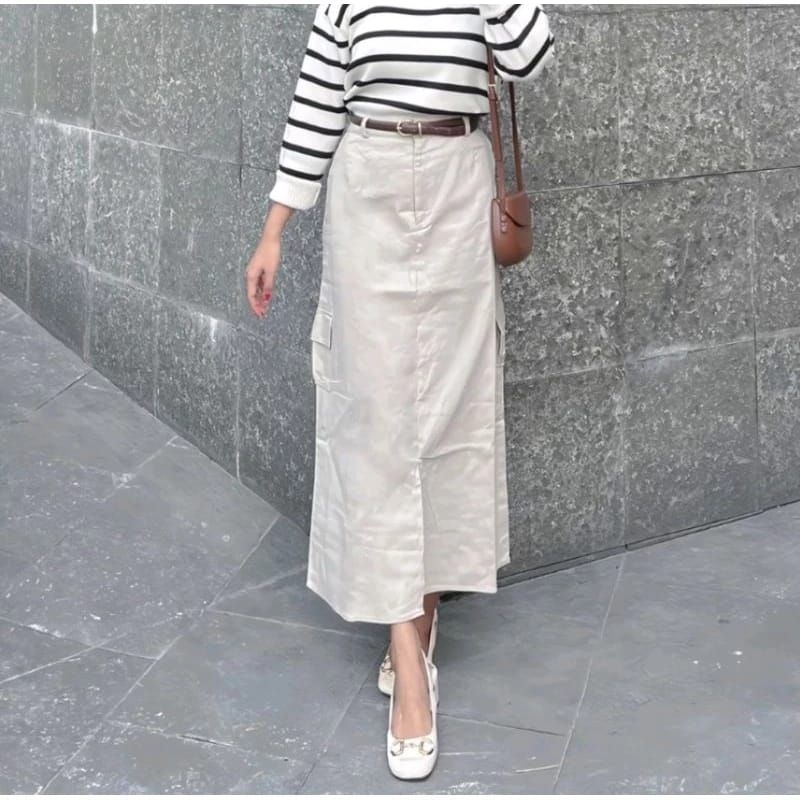 Jual Kenzy cargo skirt twill/Rok Cargo korean style/Rok cargo panjang ...