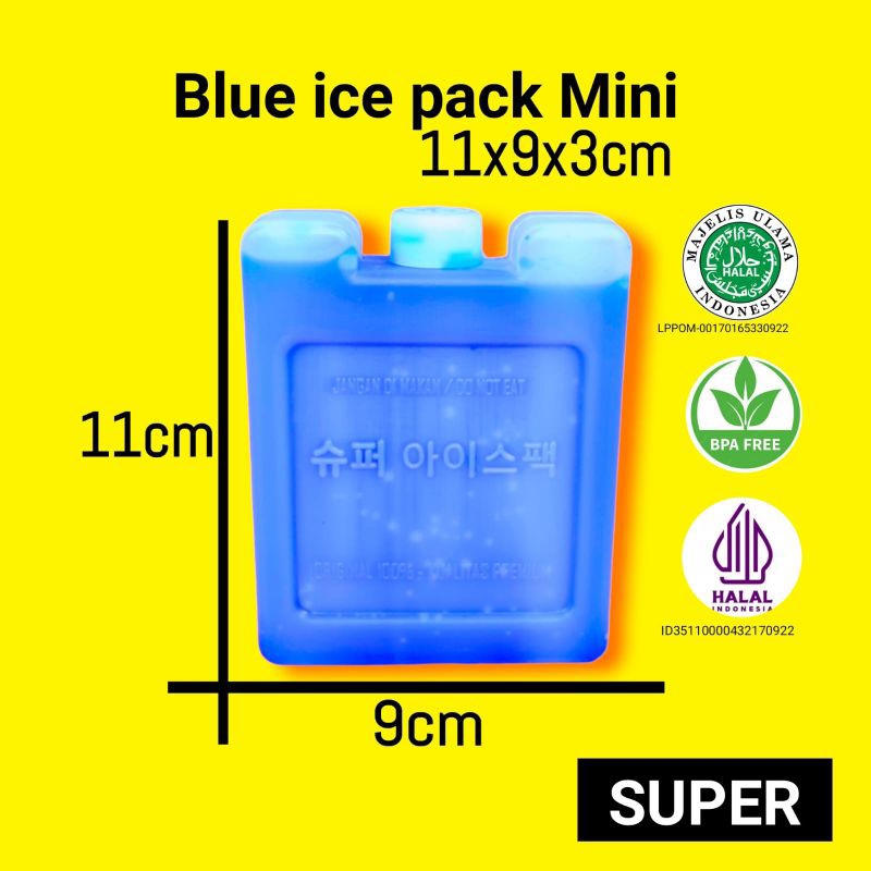 Jual ice pack 9 × 11cm mini kecil ice gel thermafreeze dry blue ice ...