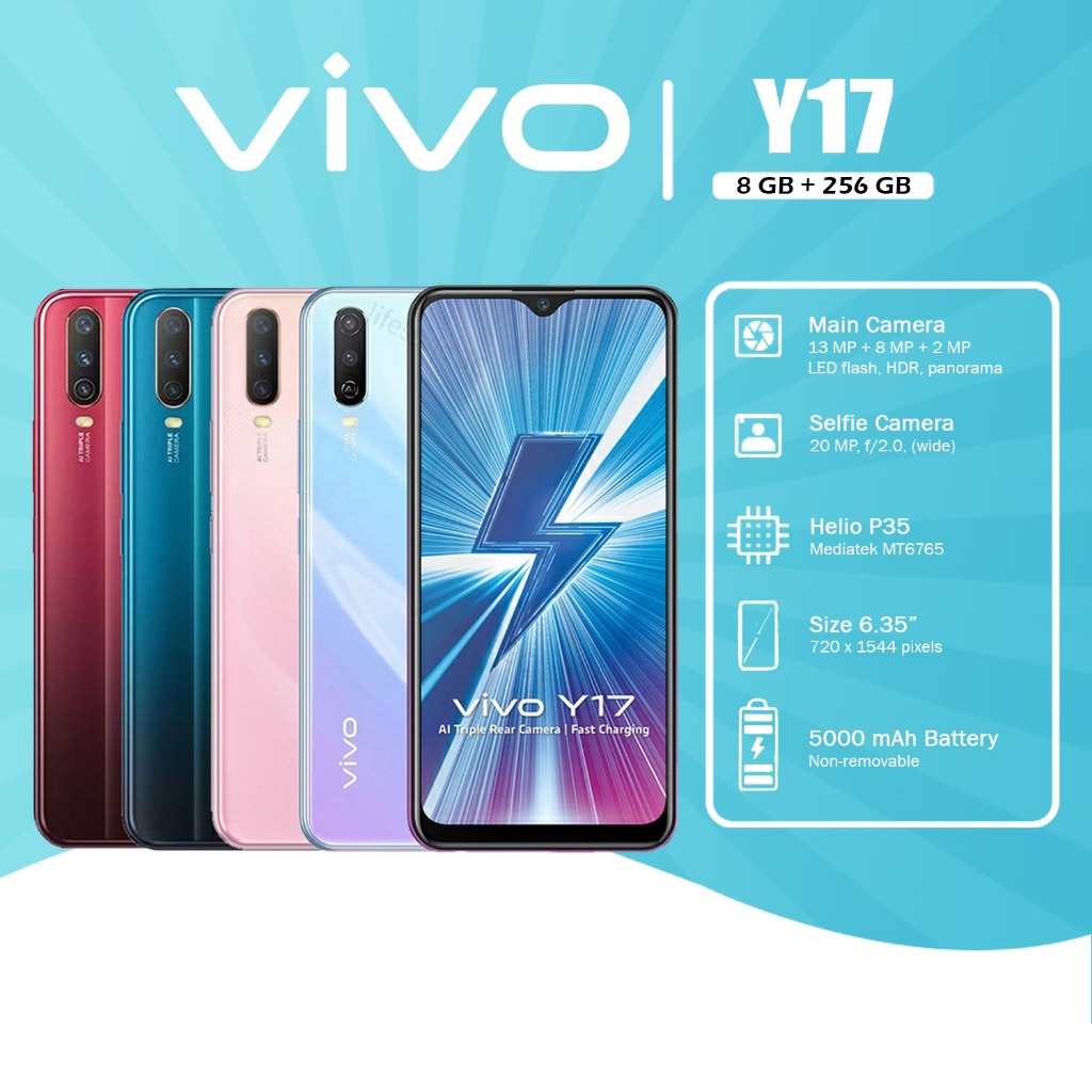 Jual HP VIVO Y17 RAM 8 256GB 4G Smartphone Android GARANSI | Shopee ...