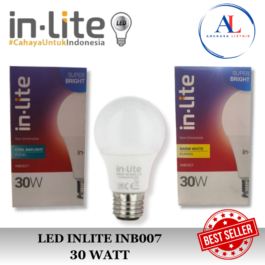 Jual Lampu Bohlam Led Bulb Inlite 30w 30 Watt Inb007 Shopee Indonesia