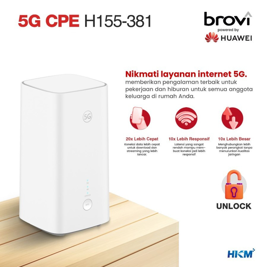 Jual Brovi Huawei Modem WiFi Router Wireless 5G CPE 5 Dual Band H155 ...