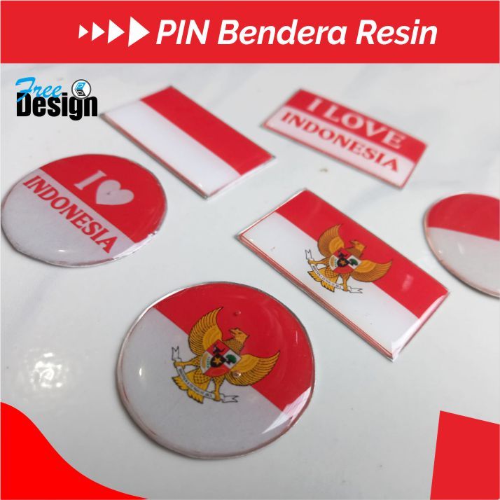 Jual pin bendera merah putih lapis resin | Shopee Indonesia