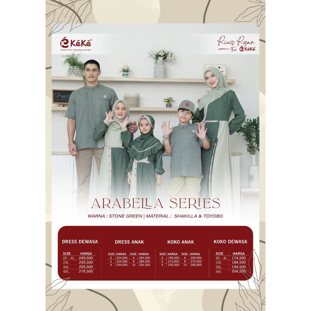 Jual SARIMBIT TERBARU 2024 ARABELLA SERIES | BAJU LEBARAN COUPLE ...