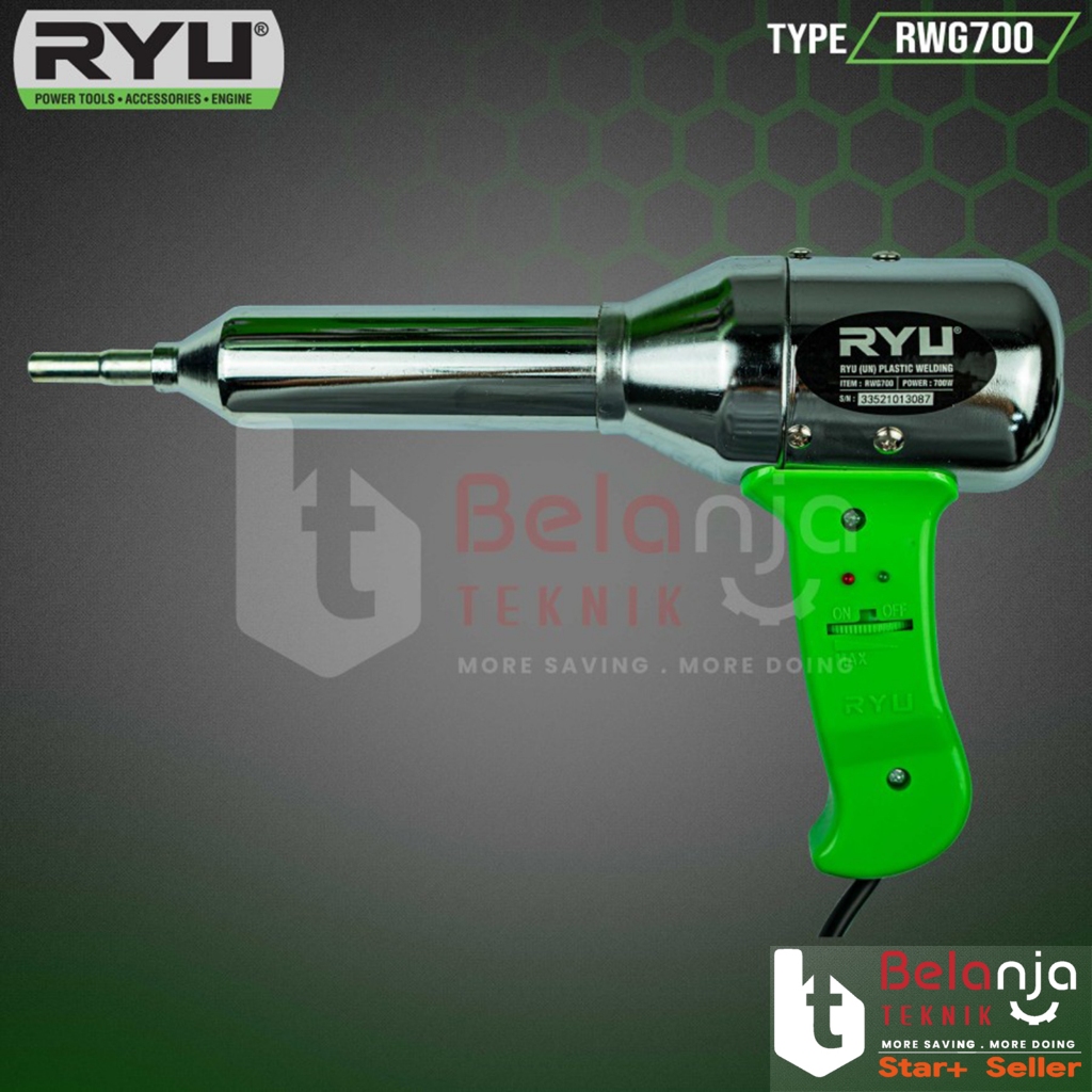 Jual RYU Mesin Las Pipa PVC RWG 700 Las Plastik Heat Gun RWG700 700 Wat ...