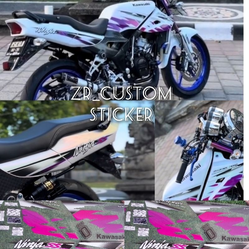 Jual Sticker striping kawasaki ninja ss custom gradasi transparan UV ...