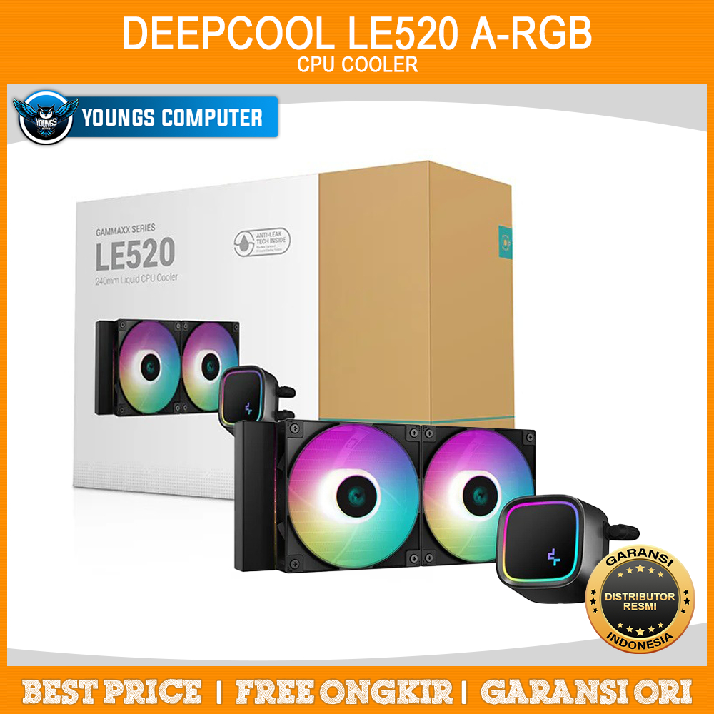 Jual CPU COOLER DEEPCOOL LE520 A-RGB | 240mm ARGB Liquid Cooler ...