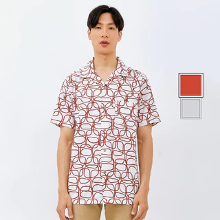 M231 Kemeja Pria Printing Hawaii Pendek 0152