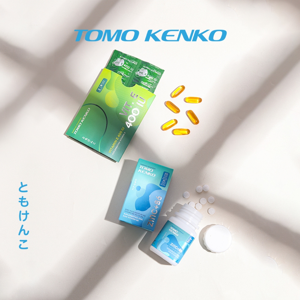 Jual Combo Tomo Kenko Vitamin E 400 IU Sleeve & Vitamin Zinc + B6