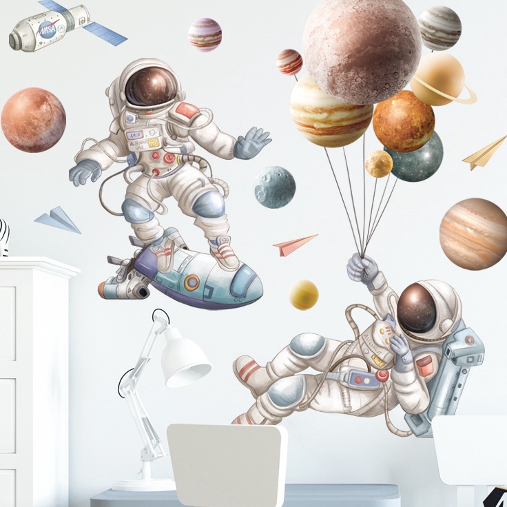 Jual Fast Packing hiasan dinding kamar tidur wallstiker astronot NASA