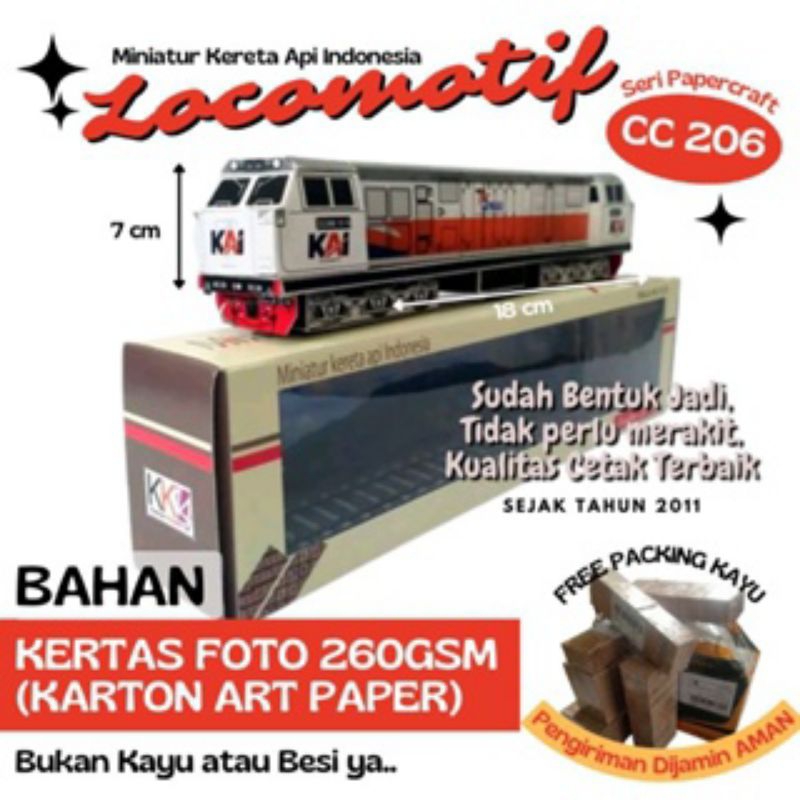 Jual miniatur kereta api indonesia - lokomotif cc206 | Shopee Indonesia