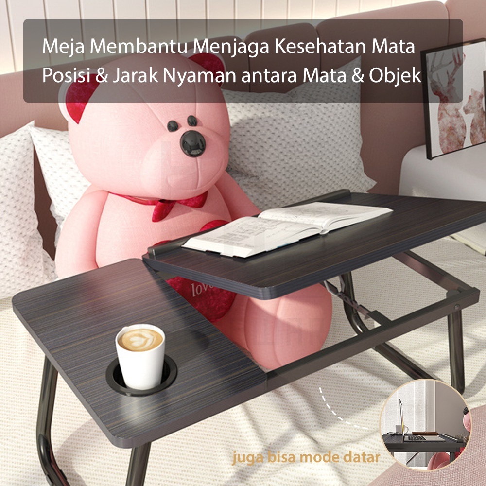 Gambar produk MEHAA Meja Laptop Lipat Foldable Desk Zoomer / Meja Belajar Serbaguna 55 x 32 x 28 cm 5