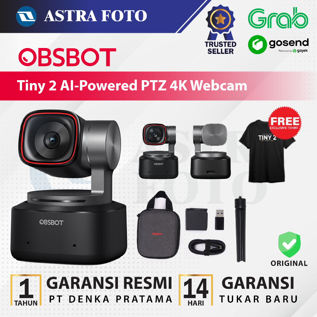 Jual Obsbot Tiny 2 AI-Powered PTZ 4K Webcam Portable Web Cam GARANSI ...