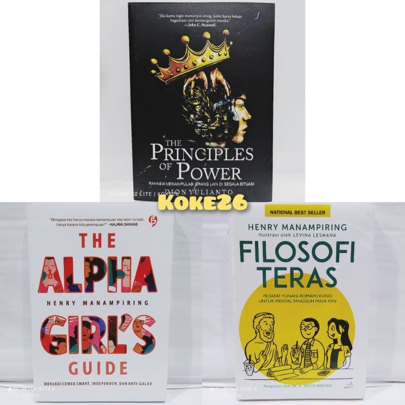 Jual Paket 3 Buku Motivasi The Principles Of Power Filosofi Teras