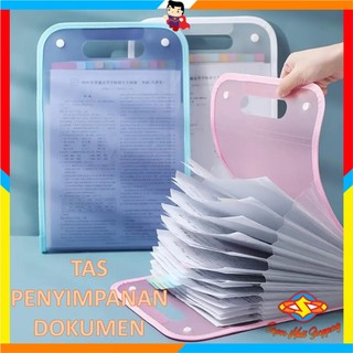 Jual SMS Tas file Handle Warna Transparan Anti Air Multi Layer Folder ...