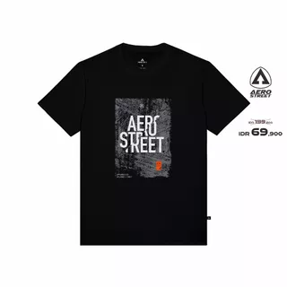 Aerostreet T Shirt Miko Hitam Kaos T-Shirt Tshirt AACAA