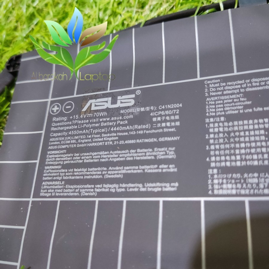 Batteria C41N2004 Per ASUS ZenBook Duo 14 UX482 – 15,4V 70Wh, Compatibile Con UX482EA E UX482EG